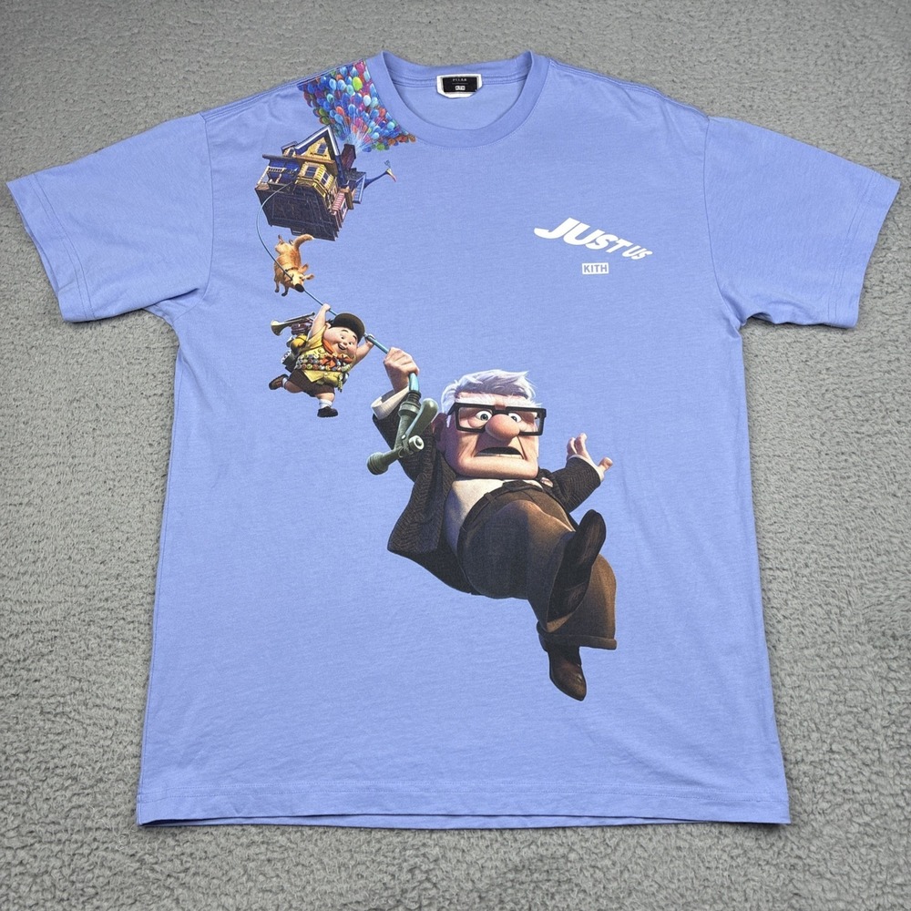Kith x Disney Pixar Up Just Us Vintage Tee Orbit Blue Men's Small Streetwear